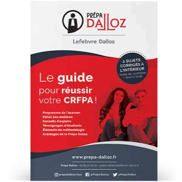 Le guide pour réussir le CRFPA by Prépa Dalloz 